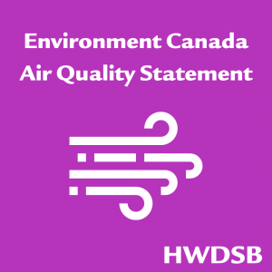 Environment Canada Air Quality Statement