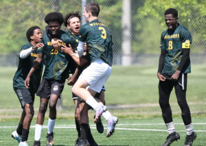 Westdale players celebrate their second goal