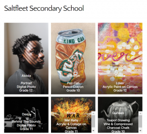 Images of artwork created by HWDSB students