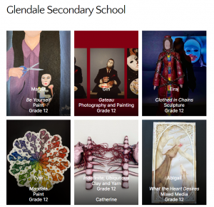 Images of artwork created by HWDSB students