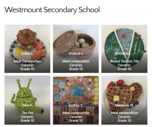 Images of artwork created by HWDSB students