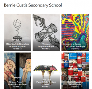 Images of artwork created by HWDSB students