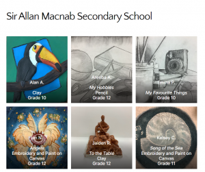 Images of artwork created by HWDSB students