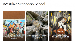 Images of artwork created by HWDSB students