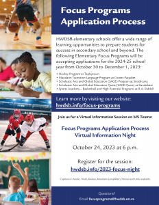 focus programs 2024-25 flyer