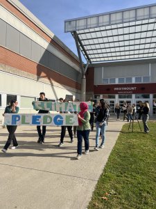 Westmount students participating in Climate Day of Action