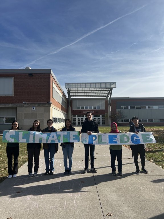 Secondary students celebrating first Climate Day of Action