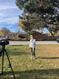 Westmount student speaking to CHCH news