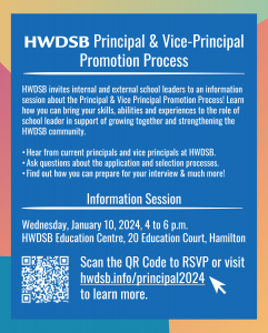 flyer for principal and vice-principal promotion process