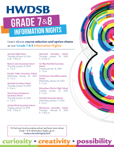 course selection info nights flyer for all schools winter 2024