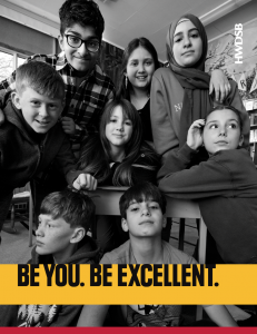 Image of HWDSB students with tagline "BE YOU. BE EXCELLENT."