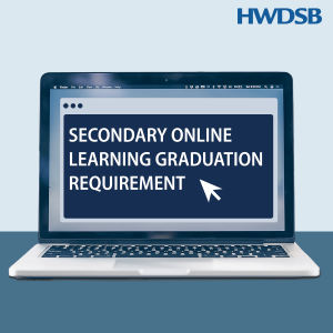 online learning graphic on computer