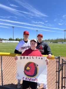 Students at Hamilton Cardinals game