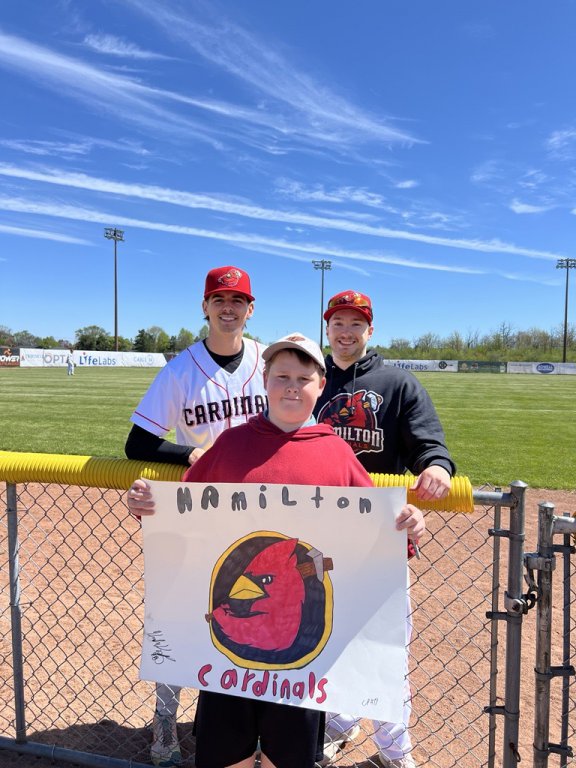 Students at Hamilton Cardinals game