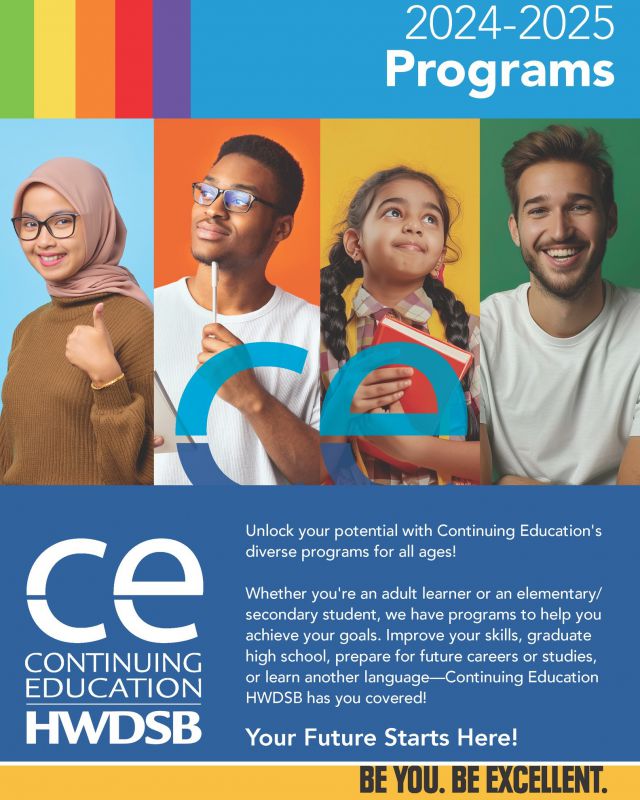 Continuing Education is kicking off the 2024-25 school year by sharing its latest Programs Brochure! There's a wide variety of programs to help adult learners, as well as elementary and secondary students, achieve their goals. 

Improve your skills, graduate high school, prepare for future work or education, or learn a language - Continuing Education has a program for you. Click the link in our bio to explore opportunities!